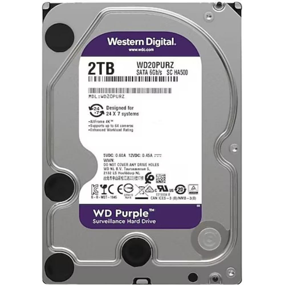 WD PURPLE 2TB GÜVENLİK DİSKİ